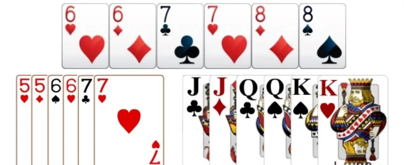 Xếp bài đúng cách khi chơi ba đôi thông là gì?